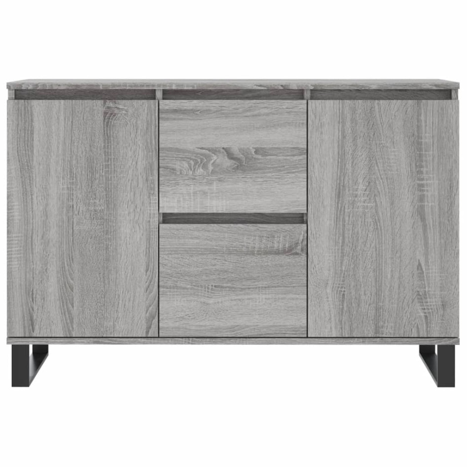 Aparador de madera de ingeniería gris Sonoma 104x35x70