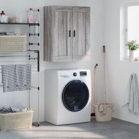 Armario de pared madera ingeniería gris Sonoma 69,5x34x90