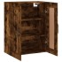 Armario de pared madera ingeniería roble ahumado 69,5x34x90