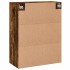 Armario de pared madera ingeniería roble ahumado 69,5x34x90