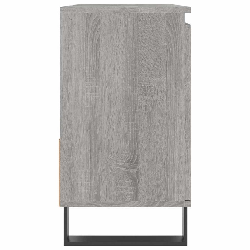 Armario de baño madera contrachapada gris Sonoma 65x33x60
