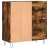 Mueble discos madera contrachapada roble ahumado 84,5x38x89