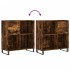 Mueble discos madera contrachapada roble ahumado 84,5x38x89