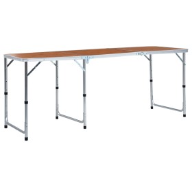 Mesa de camping plegable de aluminio 180x60