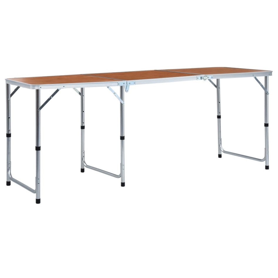 Mesa de camping plegable de aluminio 180x60