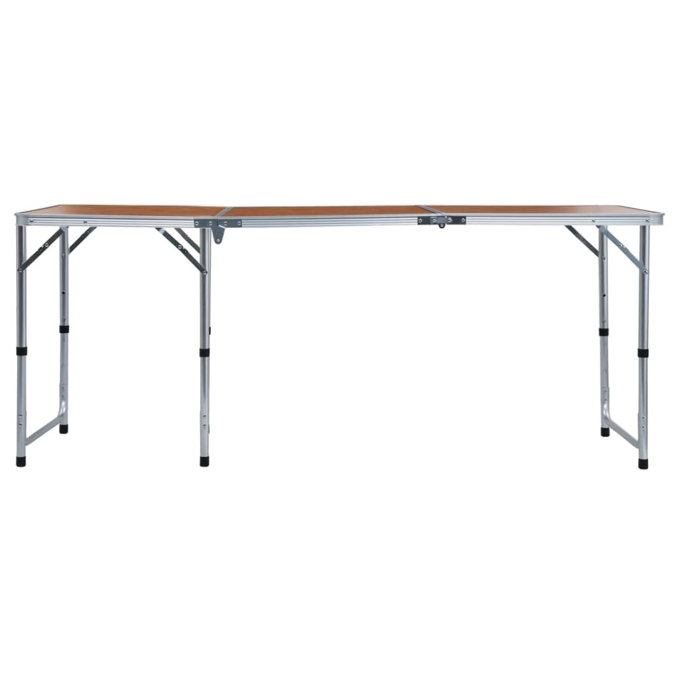 Mesa de camping plegable de aluminio 180x60