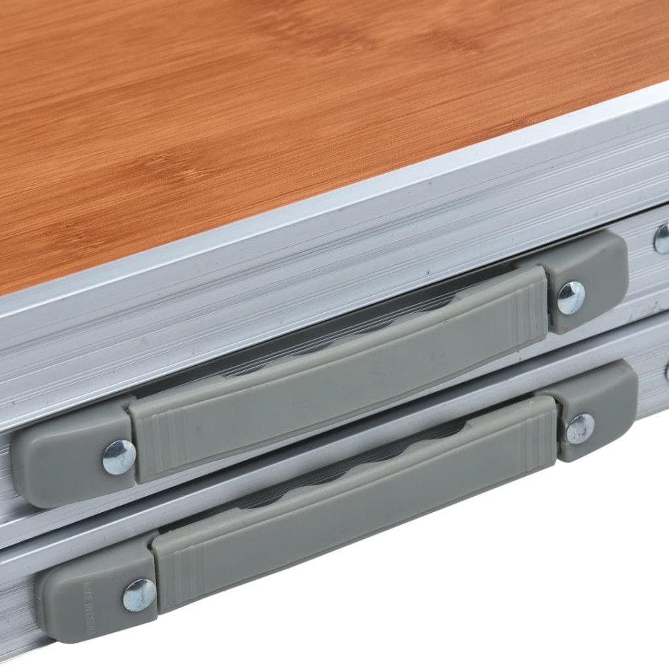 Mesa de camping plegable de aluminio 180x60