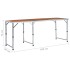 Mesa de camping plegable de aluminio 180x60