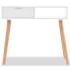 Mesa consola de madera maciza de pino blanca 80x30x72