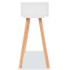 Mesa consola de madera maciza de pino blanca 80x30x72