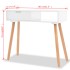 Mesa consola de madera maciza de pino blanca 80x30x72