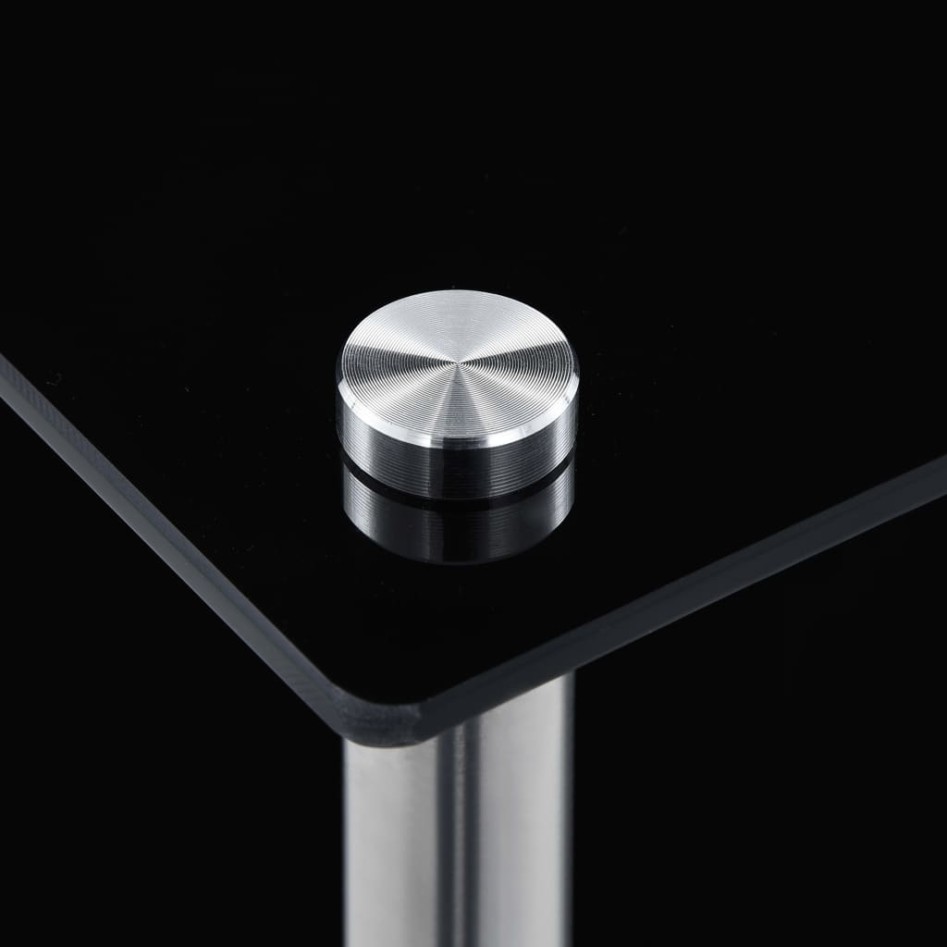 Estantería 5 niveles cristal templado negro 40x40x130