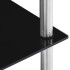 Estantería 5 niveles cristal templado negro 40x40x130