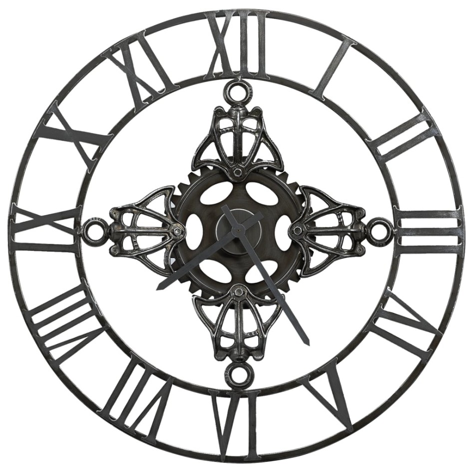 Reloj de pared de metal plateado 78