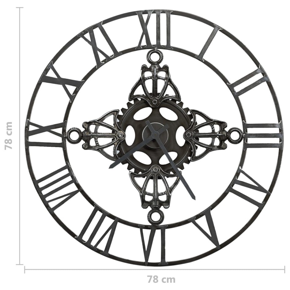 Reloj de pared de metal plateado 78