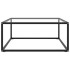 Mesa de centro negra con vidrio templado 80x80x35