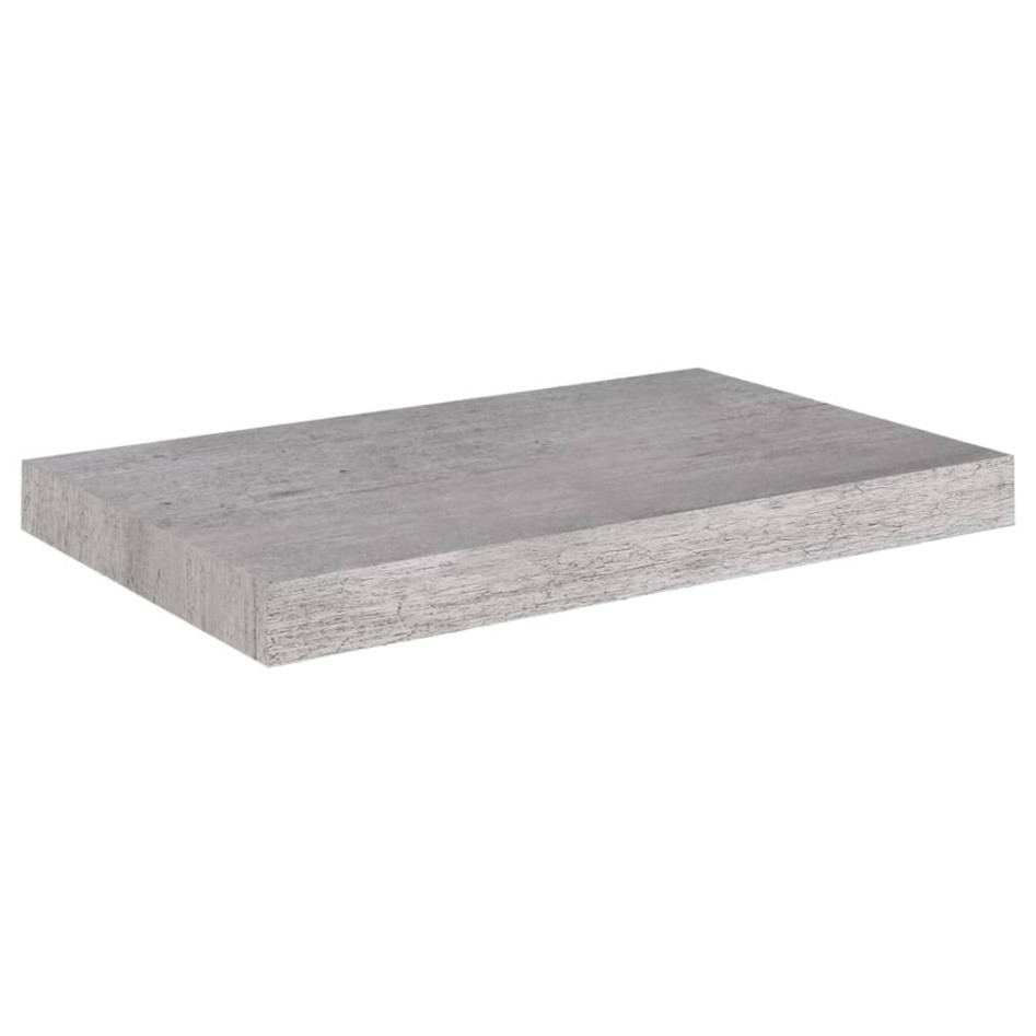 Estantes flotantes pared 4 uds MDF gris hormigón 50x23x3,8
