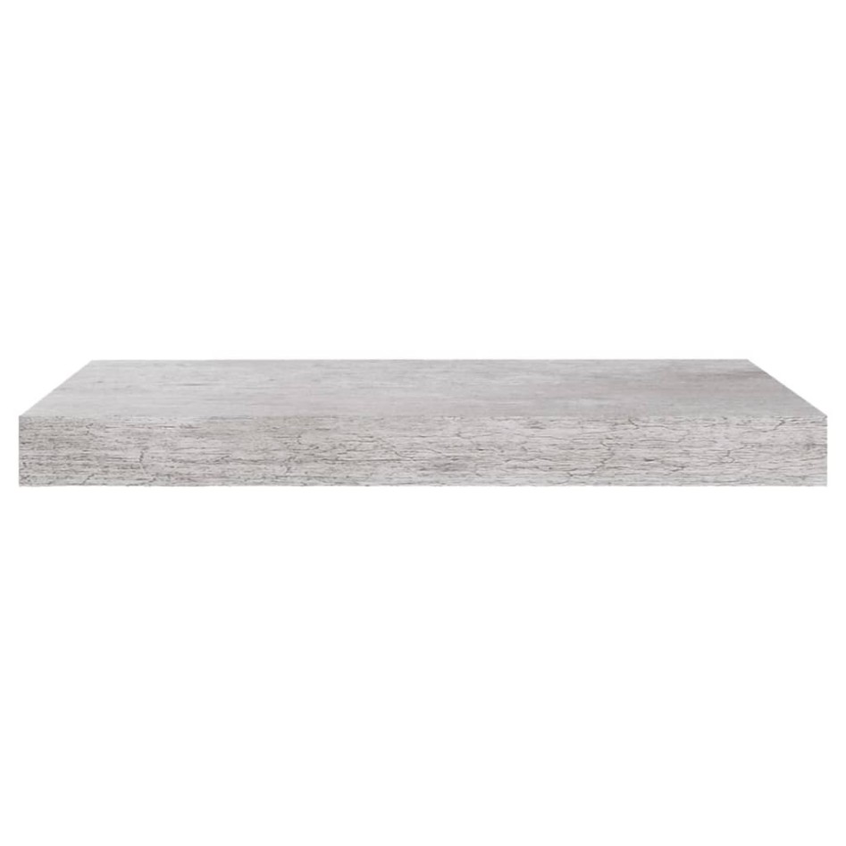 Estantes flotantes pared 4 uds MDF gris hormigón 50x23x3,8