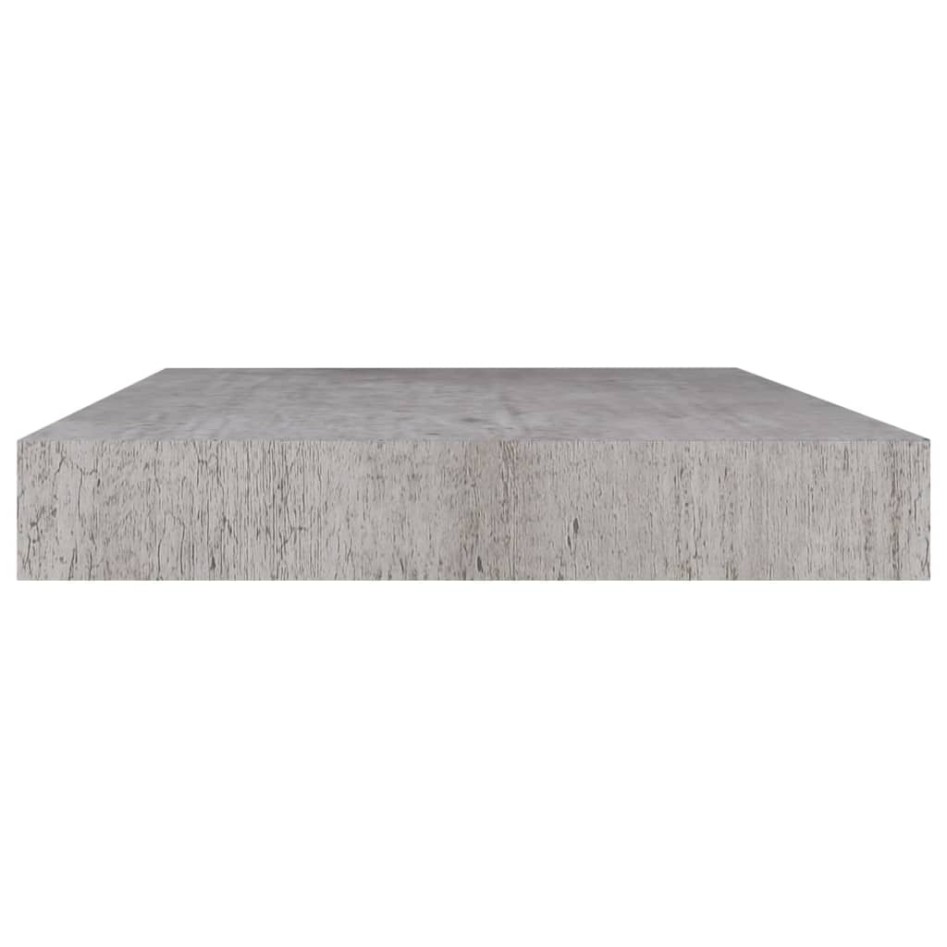 Estantes flotantes pared 4 uds MDF gris hormigón 50x23x3,8