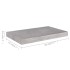 Estantes flotantes pared 4 uds MDF gris hormigón 50x23x3,8