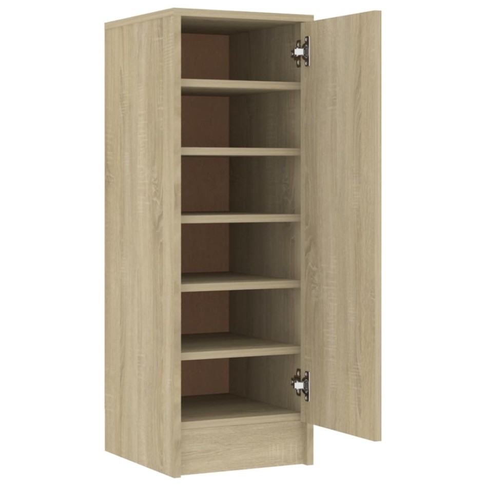 Mueble zapatero de aglomerado roble Sonoma 32x35x92