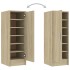 Mueble zapatero de aglomerado roble Sonoma 32x35x92