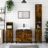 Armario de baño madera contrachapada roble ahumado 30x30x100