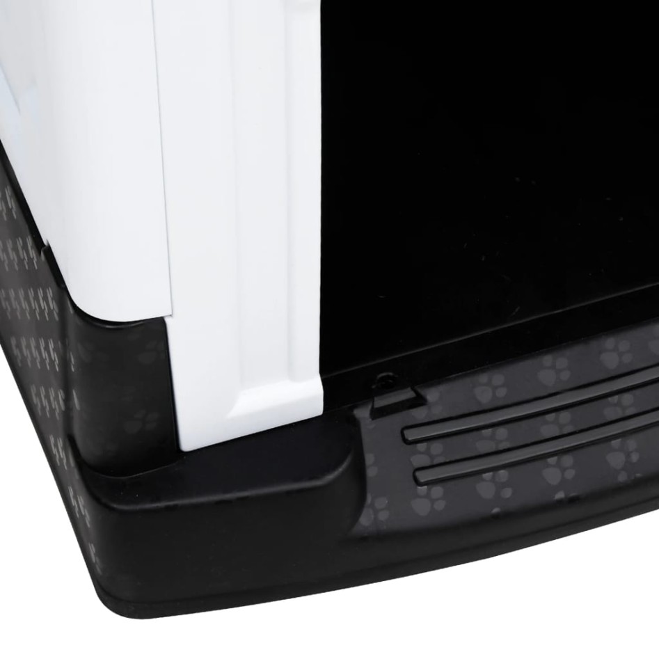 Caseta para perros polipropileno azul 57x68x66