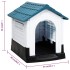 Caseta para perros polipropileno azul 57x68x66