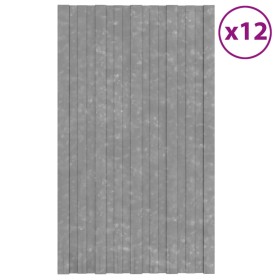 Panel para tejado acero galvanizado plata 12 unidades 80x45