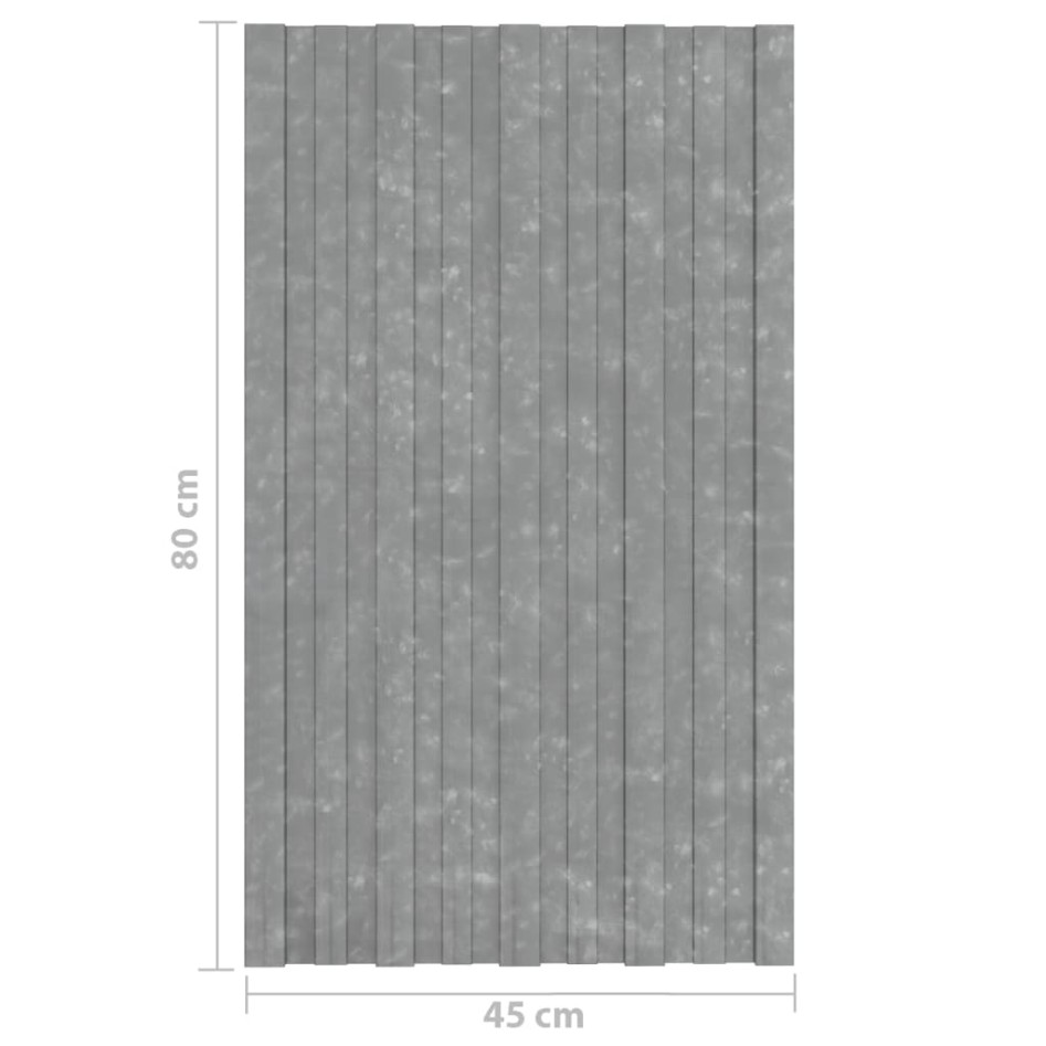 Panel para tejado acero galvanizado plata 12 unidades 80x45