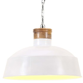 Lámpara colgante industrial 58 cm blanca
