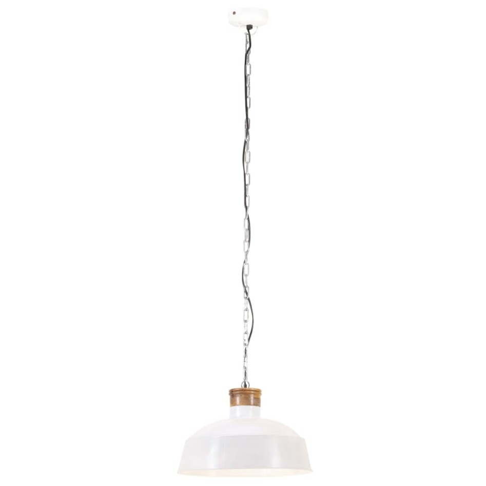 Lámpara colgante industrial 58 cm blanca