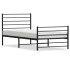 Estructura cama sin colchón con estribo metal negro 107x203