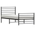 Estructura cama sin colchón con estribo metal negro 107x203