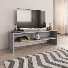 Mueble de TV madera contrachapada gris hormigón 120x40x40