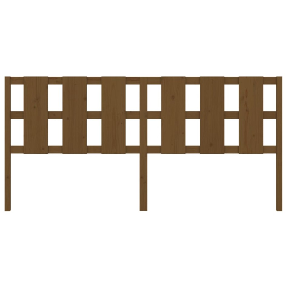 Cabecero de cama madera maciza pino marrón miel 205,5x4x100