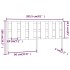 Cabecero de cama madera maciza pino marrón miel 205,5x4x100