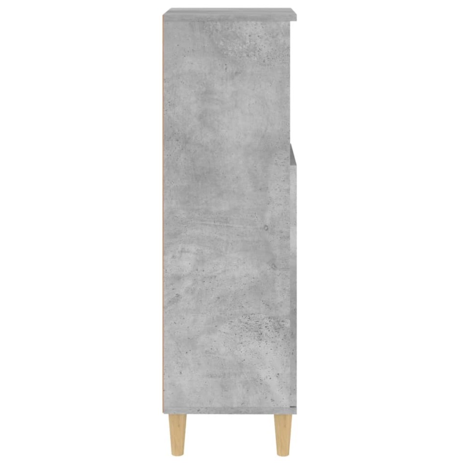 Armario de baño madera contrachapada gris hormigón 30x30x100