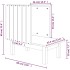 Casa para gatos de madera maciza de pino blanco 60x36x60
