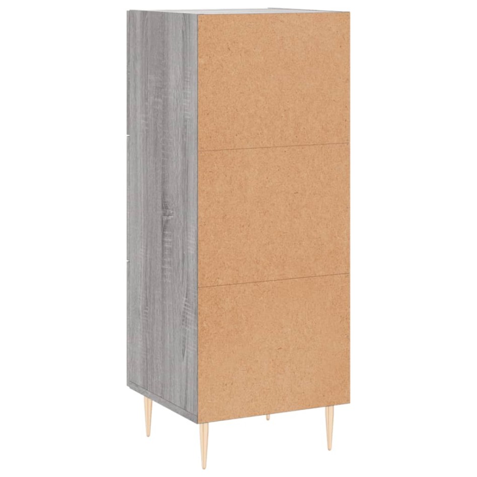Aparador madera de ingeniería gris Sonoma 34,5x34x90
