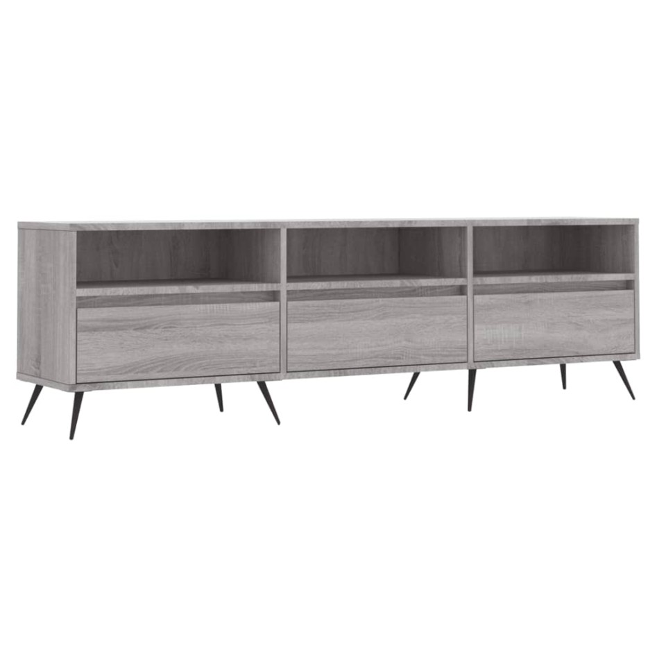 Mueble para TV madera contrachapada gris Sonoma 150x30x44,5