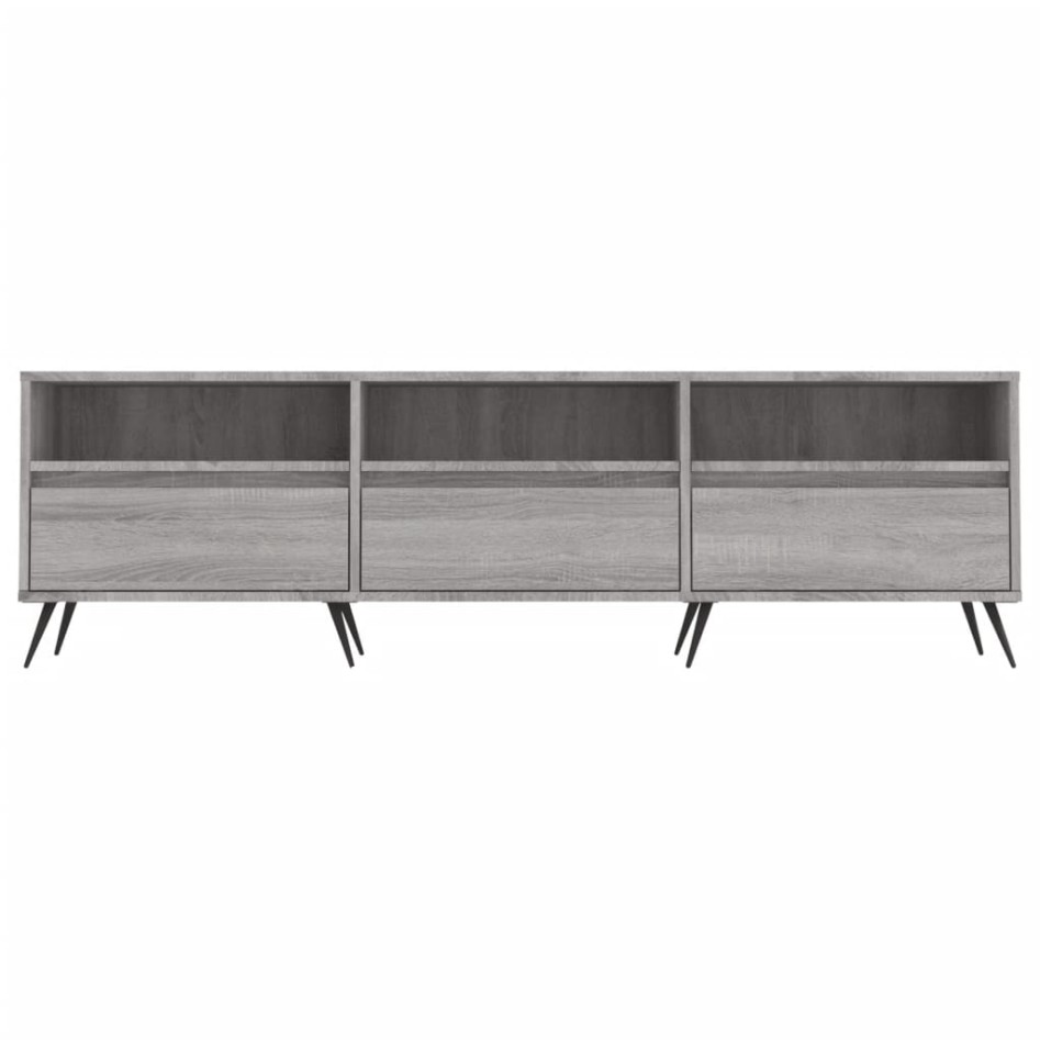 Mueble para TV madera contrachapada gris Sonoma 150x30x44,5