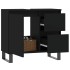 Armario de baño madera contrachapada negro 65x33x60