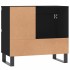 Armario de baño madera contrachapada negro 65x33x60