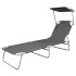 Tumbona plegable con toldo de acero