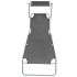 Tumbona plegable con toldo de acero