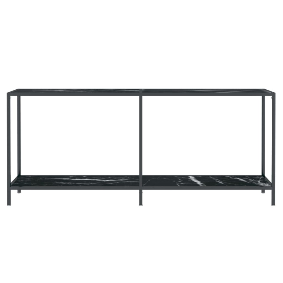 Mesa de consola vidrio templado negro 180x35x75,5