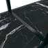 Mesa de consola vidrio templado negro 180x35x75,5