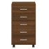 Cajonera con ruedas madera contrachapada marrón